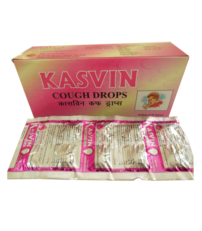 United pharmaceuticals Kasvin Cough Drops Lozenges Jar of 10 QTY