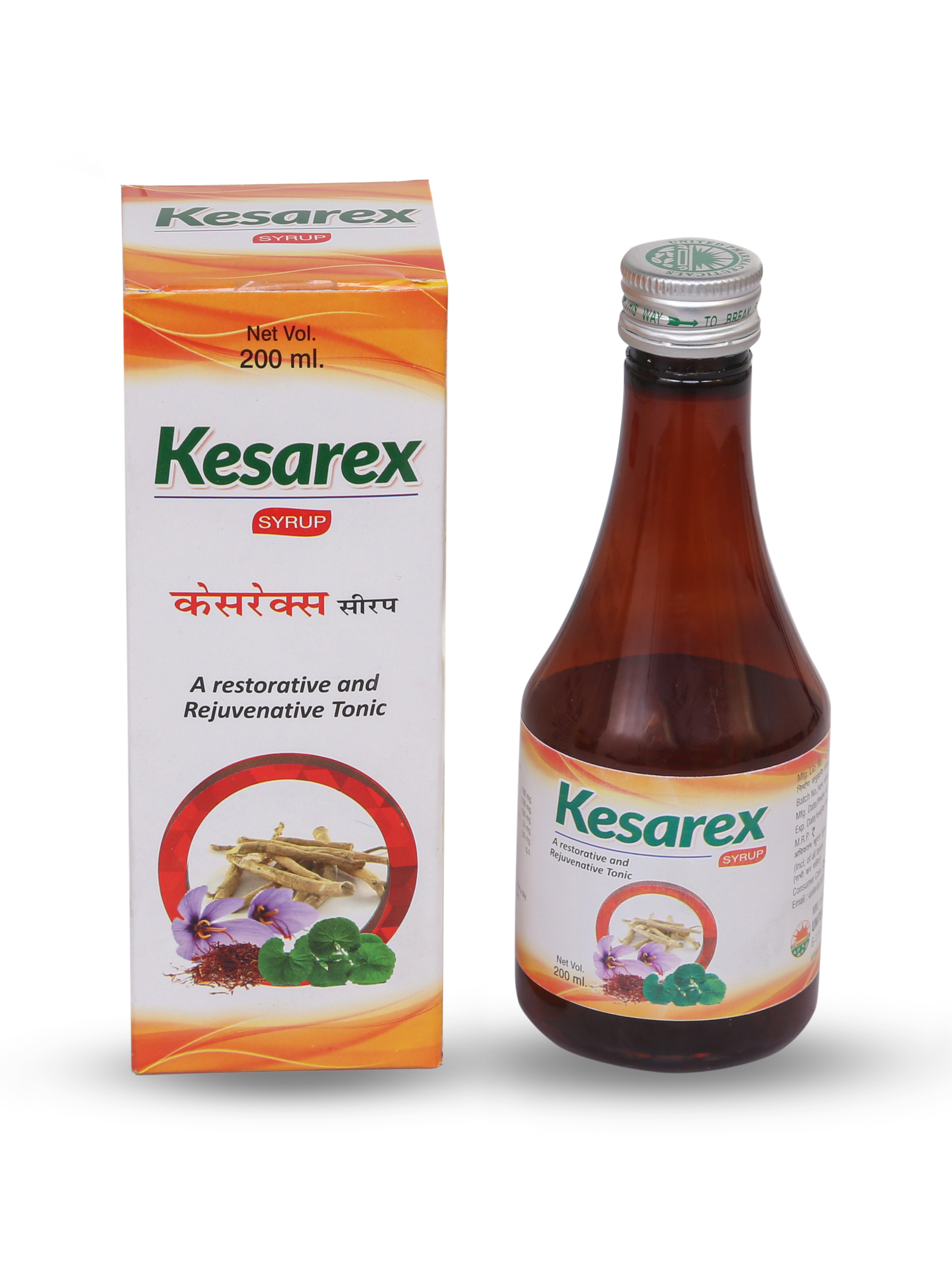 United pharmaceuticals Kesarex Syrup Bottle of 200 ML